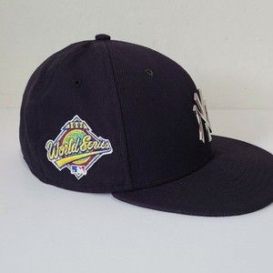 New Era Wool 96 World Series Yankees Metal Logo Fitted Baseball Cap 7 1/8